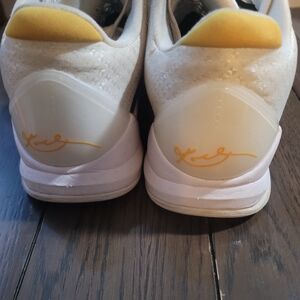 Kobe Shoes White and Yellow Athletic Shoes